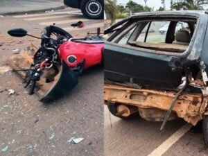Motociclista morre após colidir com carro em avenida movimentada de Sinop