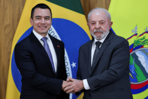 Lula e Noboa falam em ignorar diferença ideológica; petista oferece ação contra crime